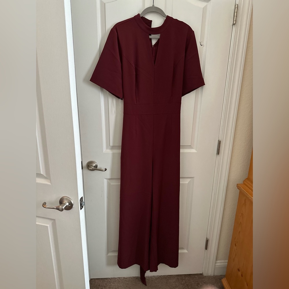 Lane Bryant  burgundy jumpsuit.